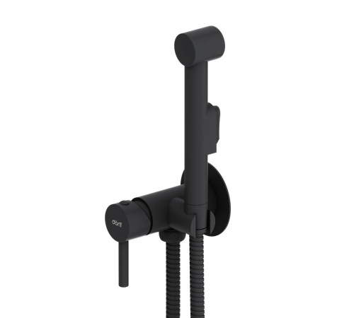 Смеситель гигиенический Dorff Logic встраиваемый с лейкой и шлангом черный D3075000BL