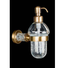 Дозатор для жидкого мыла подвесной Boheme Murano Cristal бронза 10912-CRST-BR