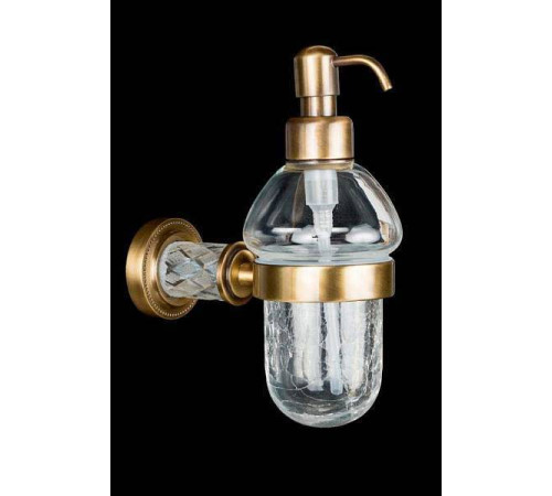 Дозатор для жидкого мыла подвесной Boheme Murano Cristal бронза 10912-CRST-BR