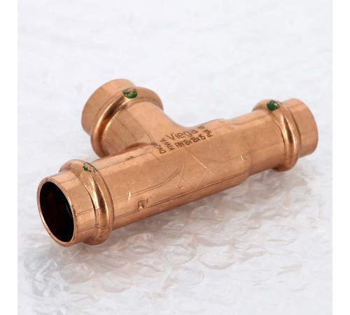 Тройник пресс медный Viega Profipress 18x18x15 мм 315009