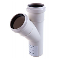 Тройник канализационный Sinikon Comfort 50x50 мм 45° 508013.K
