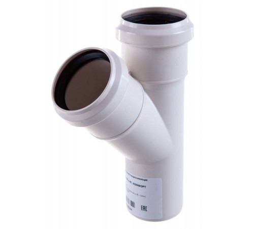 Тройник канализационный Sinikon Comfort 50x50 мм 45° 508013.K