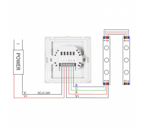 Панель-регулятора цвета RGB сенсорная встраиваемая Apeyron Electrics 04-09