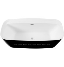 Ванна акриловая Aquanet Family Fine 1700x780 мм со сливом-переливом белый матовый/черный матовый 95778-MW-MB