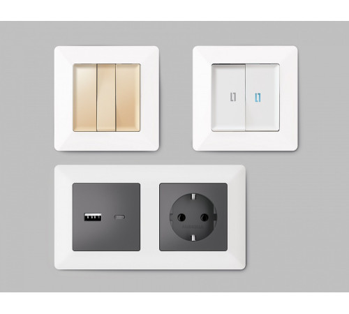 Рамка на 1 пост Ambrella Volt Line AF110121