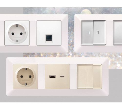 Рамка на 4 поста Ambrella Volt Line AF110204