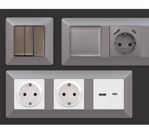 Рамка на 1 пост Ambrella Volt Line AF110501