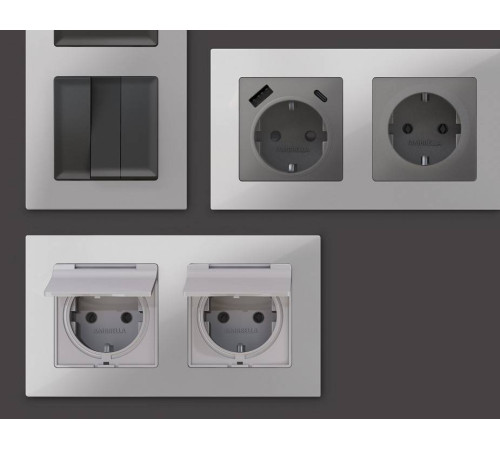 Рамка на 2 поста Ambrella Volt Techno AF220402