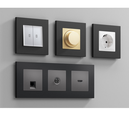 Рамка на 2 поста Ambrella Volt Qubi AF250802