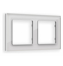 Рамка на 2 поста Ambrella Volt Platos Стекло органическое AF330402