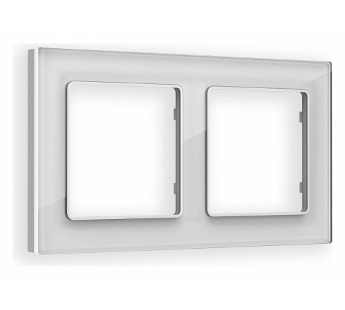 Рамка на 2 поста Ambrella Volt Platos Стекло органическое AF330402