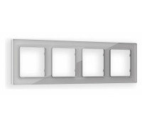 Рамка на 4 поста Ambrella Volt Platos Стекло органическое AF330404