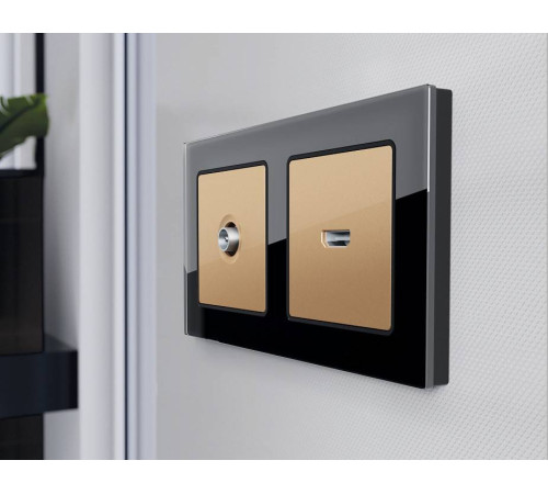 Рамка на 1 пост Ambrella Volt Platos Стекло натуральное AF380801