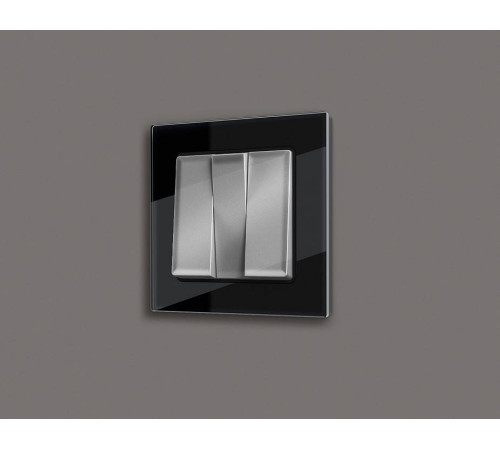 Рамка на 1 пост Ambrella Volt Platos Стекло натуральное AF380801