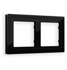 Рамка на 2 поста Ambrella Volt Platos Стекло натуральное AF380802