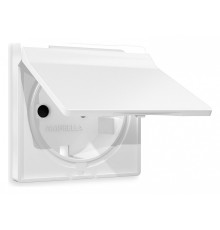 Накладка для розетки влагозащищенной с заземлением и со шторками с крышкой Ambrella Volt Quant AP1280