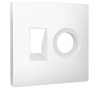 Накладка для ТВ-розетки и RJ-11 или RJ-45 Ambrella Volt ALFA AP1325