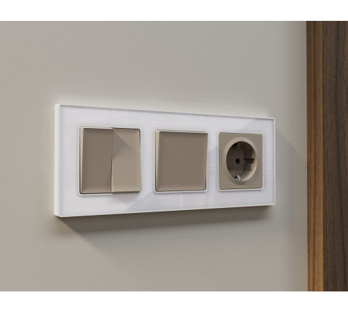 Накладка для розетки с заземлением Ambrella Volt Quant AP3660