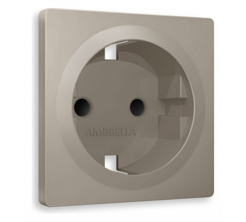 Накладка для розетки с заземлением и со шторками Ambrella Volt Quant AP3670