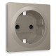 Накладка для розетки с заземлением и со шторками Ambrella Volt Quant AP3670