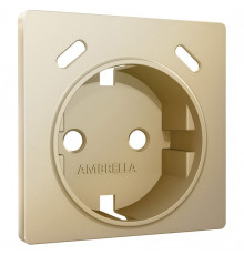 Накладка для розетки с заземлением и со шторками и 2хUSB type С Ambrella Volt ALFA AP6105