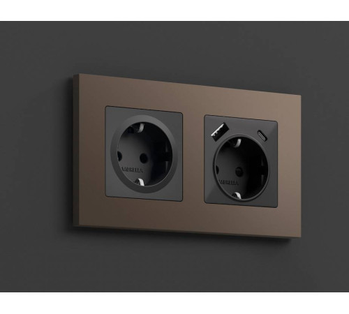 Накладка для розетки с заземлением Ambrella Volt Quant AP9060