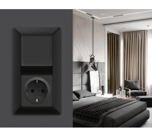 Накладка для розетки с заземлением Ambrella Volt Quant AP9060