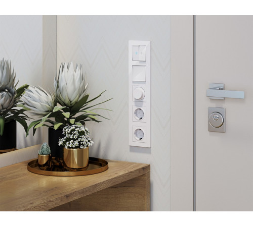 Выключатель двухполюсной самовозвратный без рамки Ambrella Volt MA MA101050