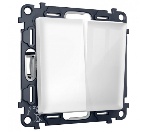 Выключатель перекрестный двухклавишный без рамки Ambrella Volt MA MA103030