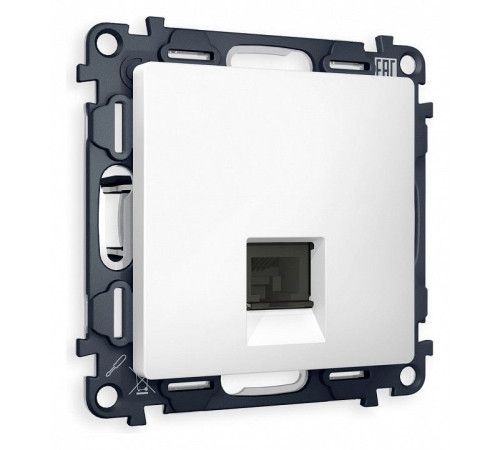 Розетка Ethernet RJ-45 и со шторками, без рамки Ambrella Volt Quant MA132010