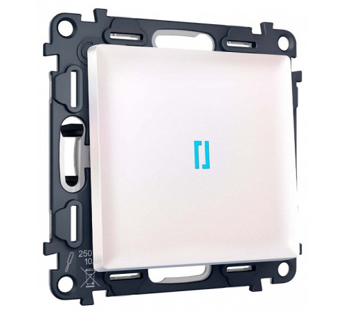 Выключатель самовозвратный одноклавишный с подсветкой, без рамки Ambrella Volt MA MA202060