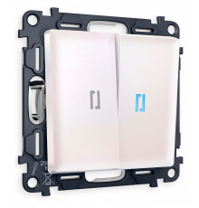 Выключатель проходной двухклавишный с подсветкой Ambrella Volt Quant MA204040