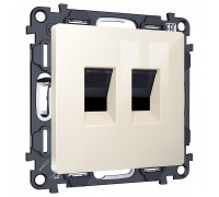 Розетка двойная Ethernet RJ-45 без рамки Ambrella Volt MA MA312110