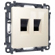 Розетка двойная Ethernet RJ-45 без рамки Ambrella Volt MA MA312110
