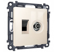 ТВ-розетка и розетка Ethernet RJ-45 без рамки Ambrella Volt MA MA312510