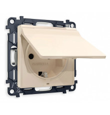 Розетка с заземлением и со шторкой, без рамки с крышкой Ambrella Volt Quant MA328010