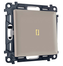 Выключатель самовозвратный одноклавишный с подсветкой, без рамки Ambrella Volt MA MA362050