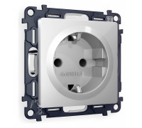Розетка с заземлением и со шторкой, без рамки Ambrella Volt Quant MA407010