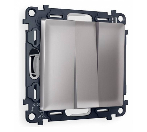 Выключатель трехклавишный без рамки Ambrella Volt Quant MA505010