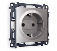 Розетка с заземлением и со шторкой, без рамки Ambrella Volt Quant MA507010