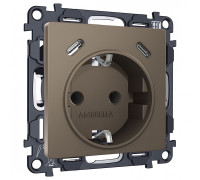 Розетка с заземлением и 2хUSB type C, без рамки Ambrella Volt ALFA MA640510
