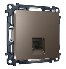 Розетка Ethernet RJ-45 и со шторками, без рамки Ambrella Volt ALFA MA642005