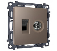 ТВ-розетка и розетка Ethernet RJ-45 без рамки Ambrella Volt ALFA MA642510