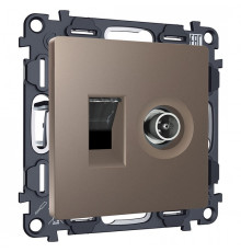 ТВ-розетка и розетка Ethernet RJ-45 без рамки Ambrella Volt ALFA MA642510