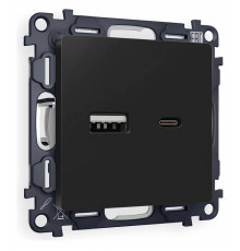 Розетка 2хUSB type A и C без рамки Ambrella Volt Quant MA811010