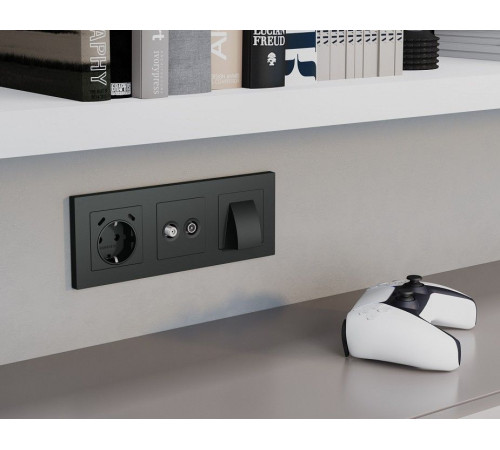 Розетка с заземлением и 2хUSB type C, без рамки Ambrella Volt ALFA MA910510