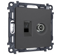 ТВ-розетка и розетка Ethernet RJ-45 без рамки Ambrella Volt ALFA MA912510