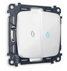 Выключатель двухклавишный с подсветкой без рамки Ambrella Volt MO MO104020