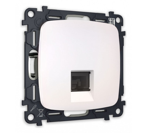 Розетка Ethernet RJ-45 и со шторками, без рамки Ambrella Volt Quant MO212010