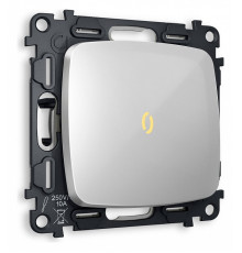 Выключатель одноклавишный с подсветкой без рамки Ambrella Volt Quant MO402010